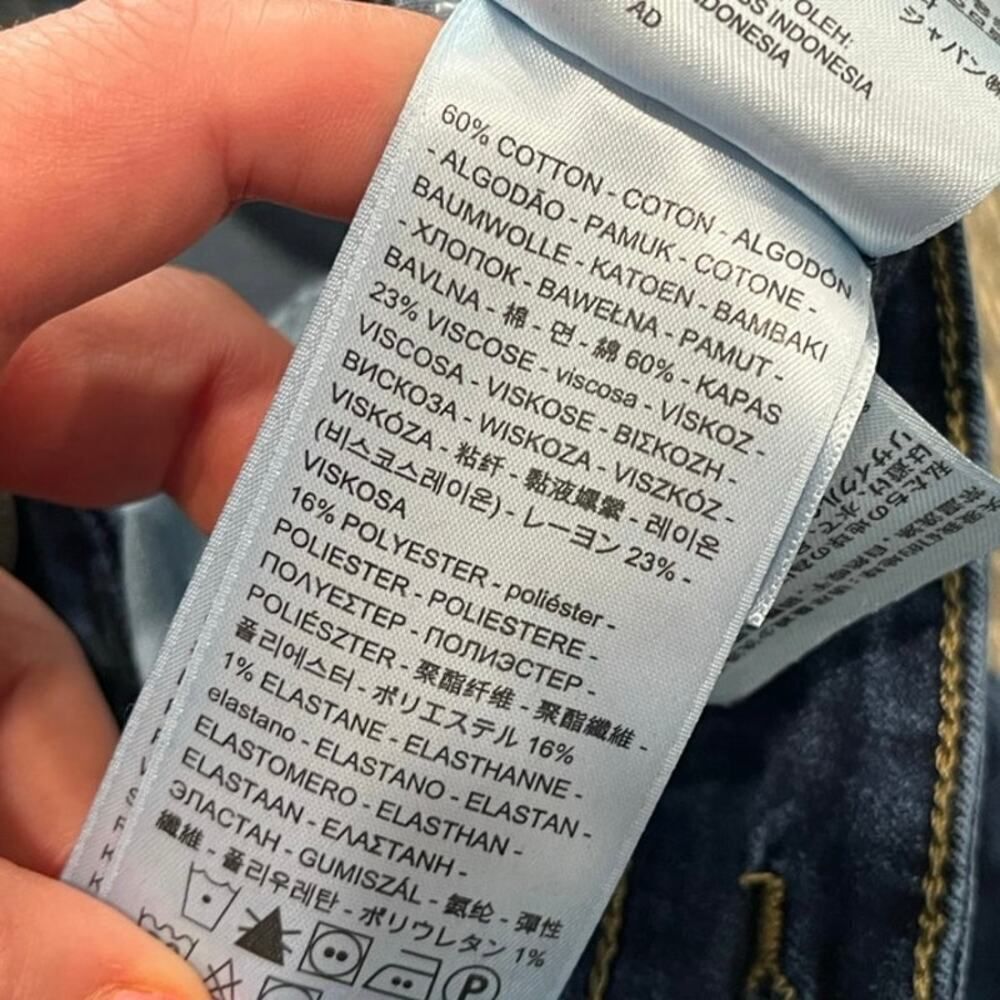 Levi's 721 High-Rise Skinny Jeans Denim Cotton Blend Dark Wash Blue Size 31 - Picture 11 of 12